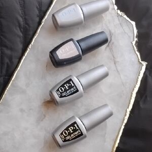 OPI Gelement Nail Polish Collection-1 Base, 1 glazed Donut, 2 No Wipe Top Coats